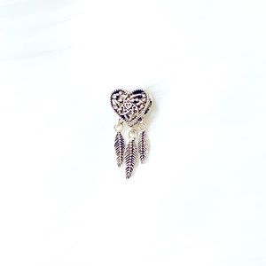 💎Silver Heart Dream Catcher Spacer Bead